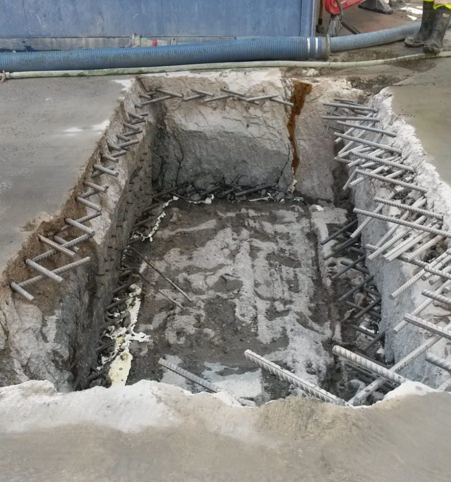 Extensive Concrete Removal to Aid Construction Work