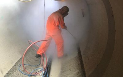 Concrete Scabbling using UHP New Sewer Tunnel