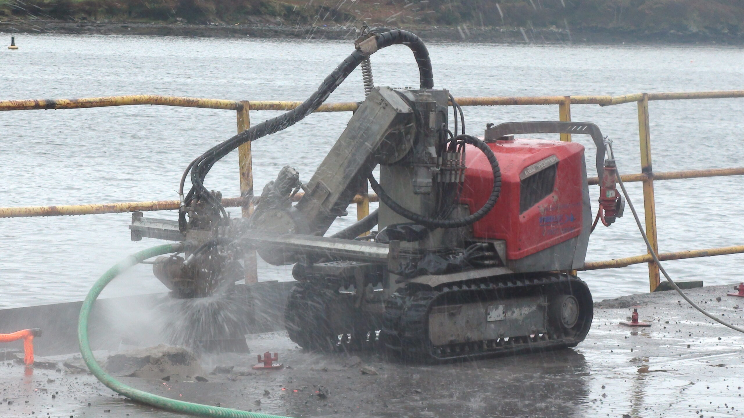 example of safe working with robotic hydrodemolition