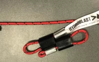 Hydroblast Supply Whip Checks using Steel Wire